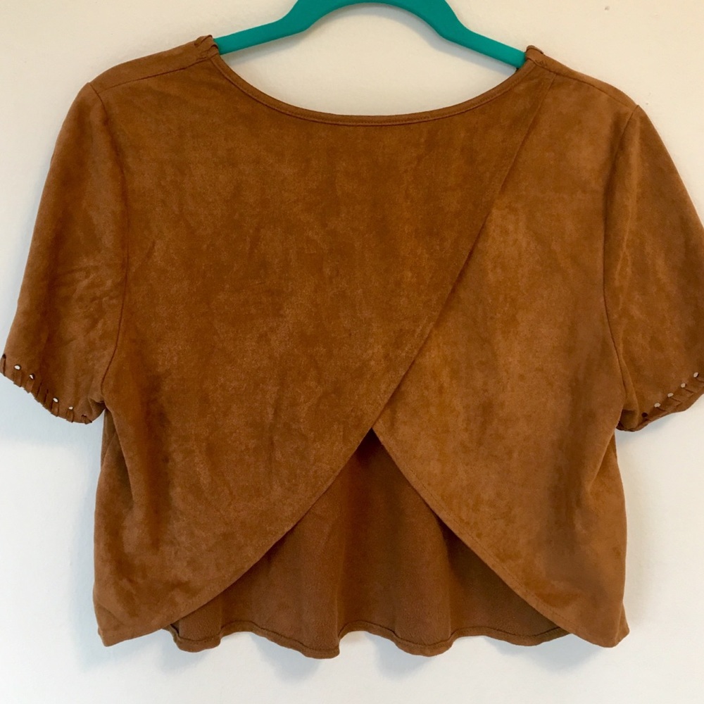 Alessandro Miele Suede Crop Top